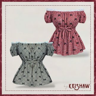 Gingham Bow Top